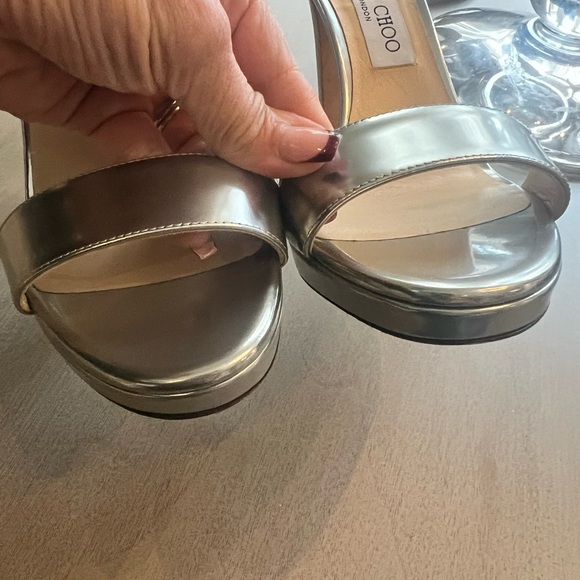 Jimmy choo Misty silver patten heels size 39 - Picture 5 of 11